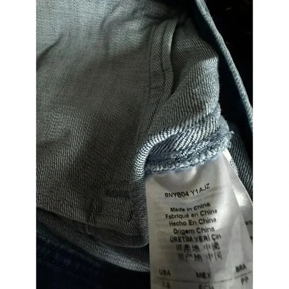 A/X Armani Exchange cropped denim jean jacket Womens XS blue Metal Buttons - Picture 7 of 7